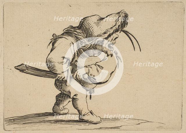 L'Homme S'Apprêtant a Tirer son Sabre (Man Preparing to Draw his Sword), from Varie Fig..., 1616-22. Creator: Jacques Callot.