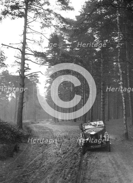 AC taking part in a JCC motoring trial, Surrey, c1920s. Artist: Bill Brunell.