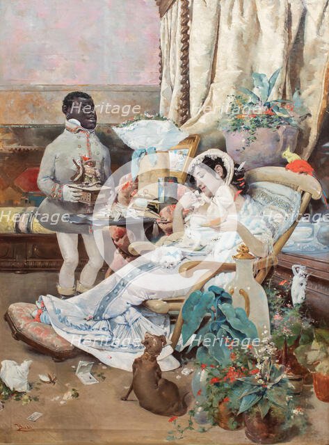 The paggio and the duchess, 1862. Creator: Busi, Luigi (1837-1884).