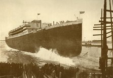 'Launch of the "Orama" (Orient Line), 20,000 Tons', c1930. Creator: Unknown.