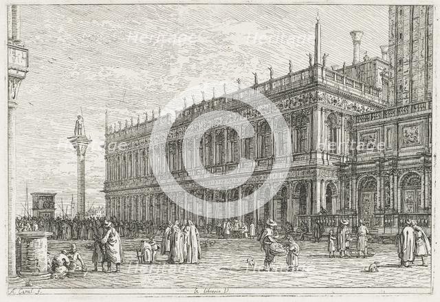 Views: The Library, Venice, 1735-1746. Creator: Antonio Canaletto (Italian, 1697-1768).