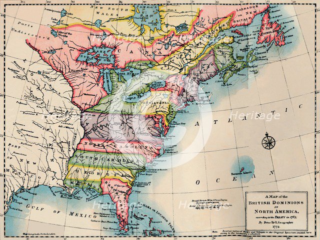 'Map of the British Dominions of North America', 1772, (1904). Artist: Peter Bell.