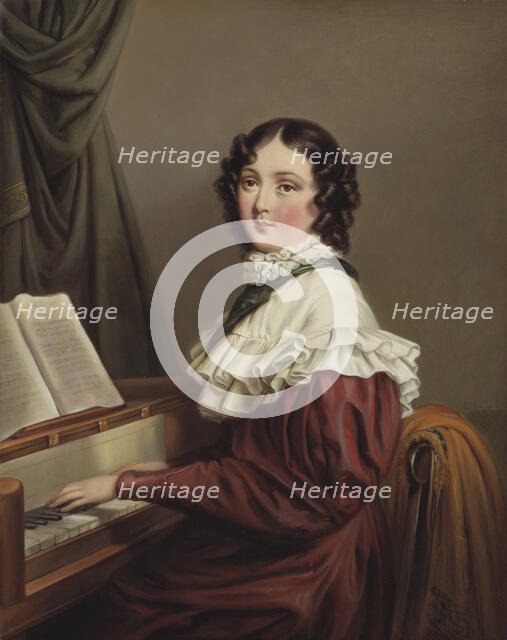 Mathilda Valeria Beatrix d´Orozco (1796-1863), composer, singer, early-mid 19th century. Creator: Axel Johan Fägerplan.