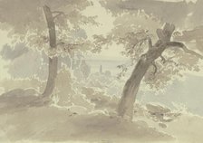 View from the forest of Kronberg Castle, c1840s. Creator: Carl Theodor Reiffenstein.