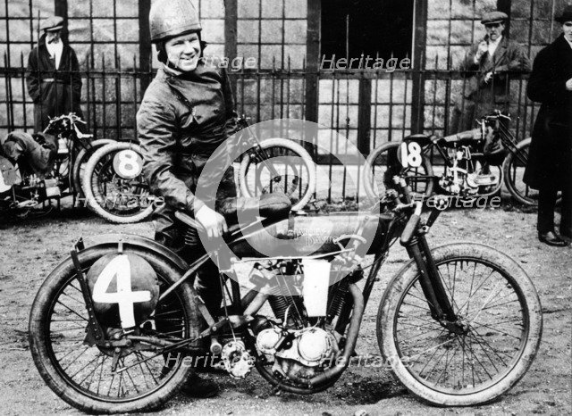 FW Dixon with a Harley-Davidson, 1923. Artist: Unknown