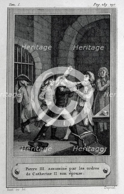 The Assassination of Emperor of Russia Peter III Fyodorovich on 17th July 1762, 18th century. Creator: French master.