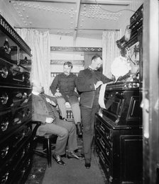 U.S.S. Maine, paymaster's room, 1896. Creator: Unknown.