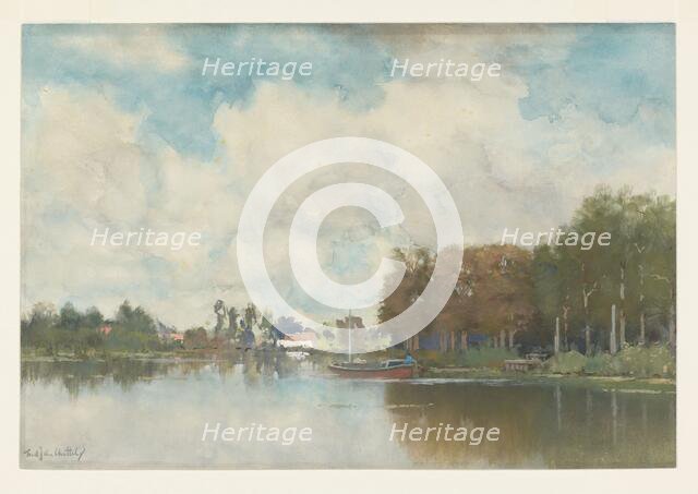 Dutch canal, c.1875-c.1899. Creator: Frederik Jacobus van Rossum du Chattel.