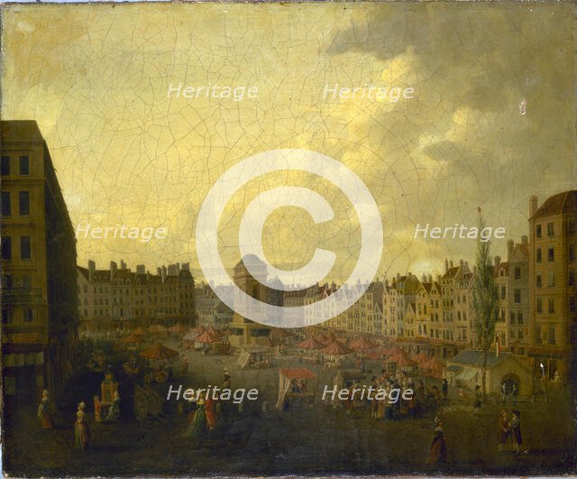 Le marché des Innocents, vers 1791, c1791. Creator: Pierre-Joseph Lafontaine.