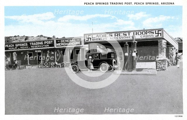 Peach Springs Trading Post, Peach Springs, Arizona, USA, 1928. Artist: Unknown