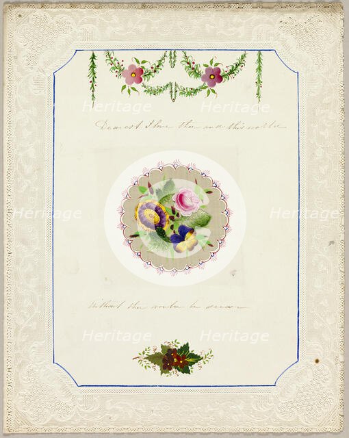 Dearest I Love Thee (valentine), 1840/50. Creator: Unknown.