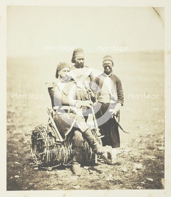 Ismail Pacha and Attendants, 1855. Creator: Roger Fenton.