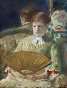 Woman with a Fan, c. 1878/1879. Creator: Mary Cassatt.