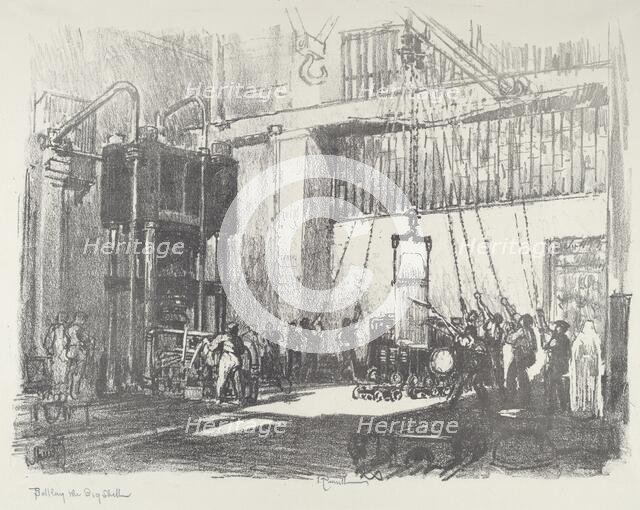 Bottling the Big Shell, 1916. Creator: Joseph Pennell.