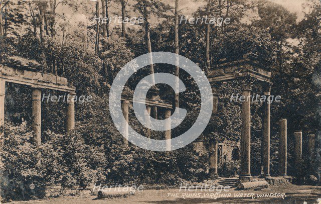 'The Ruins, Virginia Water, Windsor', c1917. Artist: Unknown.
