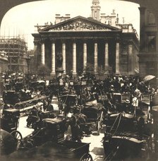 'The Royal Exchange, London', 1896. Creator: Works and Sun Sculpture Studios.