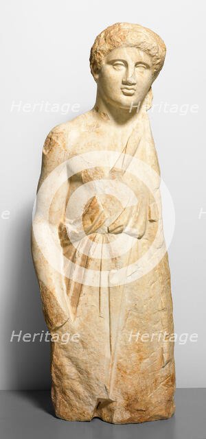 Figure of a Youth from a Funerary Stele (Monument), about 380 BCE. Creator: Unknown.