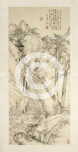 Landscape after Jing Hao and Guan Tong, c. 1690-1770. Creator: Li Shizhuo (Chinese, c. 1690-1770).