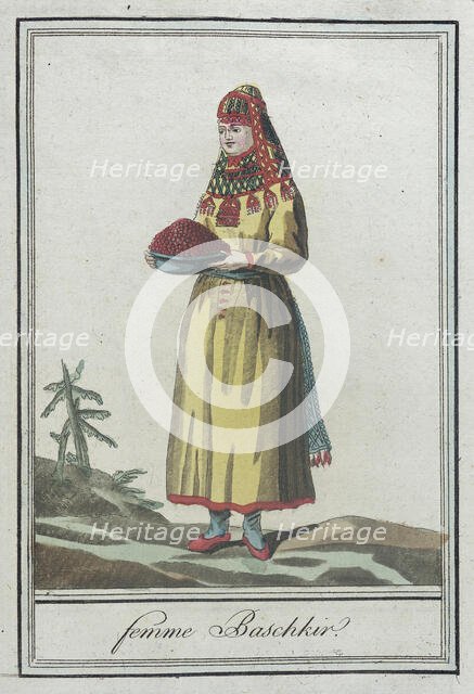 Costumes de Différents Pays, 'Femme Baschkir', c1797. Creators: Jacques Grasset de Saint-Sauveur, LF Labrousse.