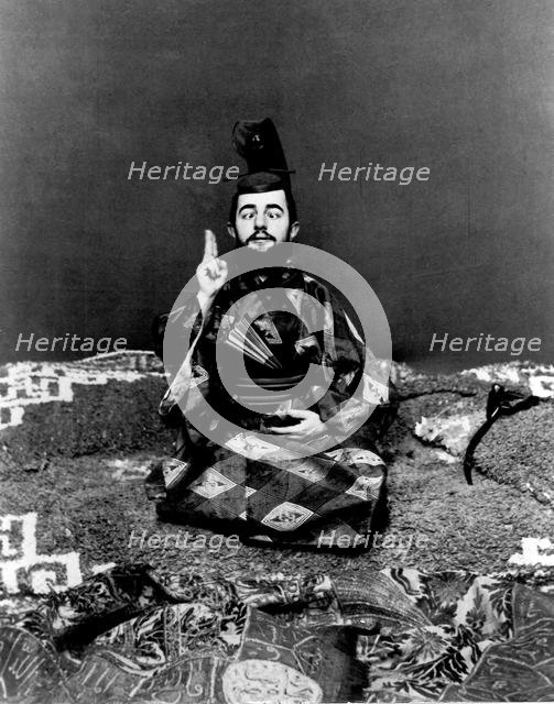 Henri de Toulouse-Lautrec in Japanese dress, ca 1892. Creator: Guibert, Maurice (1856-1913).