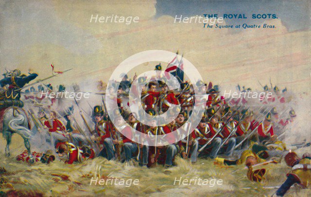'The Royal Scots. The Square at Quatre Bras', 1815, (1939). Artist: Unknown.