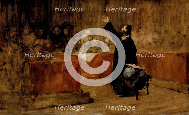 Columbus before the Council of Salamanca, c1876. Creator: William Merritt Chase.