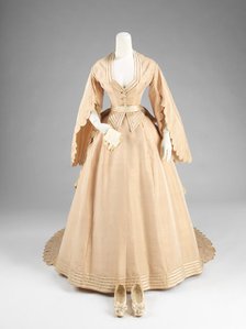 Wedding ensemble, American, 1870. Creator: Courvoisier.