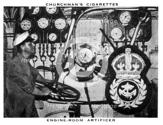 Engine-Room Artificer, 1937.Artist: WA & AC Churchman