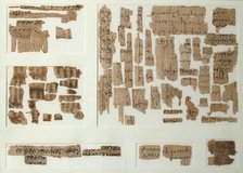 Papyri Fragments, Coptic, 7th century. Creator: Unknown.