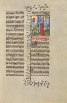 The Murder of King Servius by His Son-in-law; Des cas des nobles hommes et femmes, about 1413-1415. Creators: Boucicaut Master, Workshop of the Boucicaut Master.