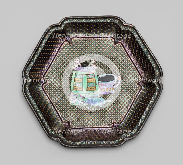 Dish with Images of Ancient Bronzes, Qing dynasty (1644-1911). Creator: Unknown.