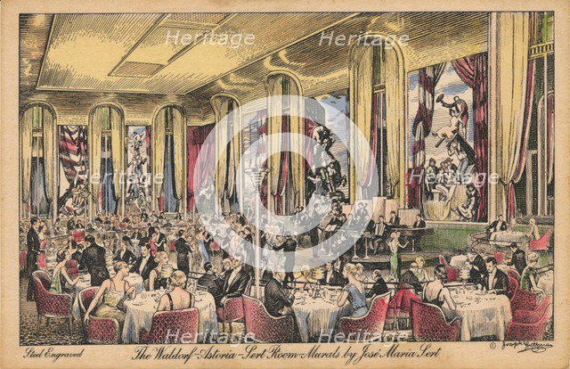 'The Waldorf Astoria, Sert Room, Murals by Jose Maria Sert' c1930s. Artist: Unknown