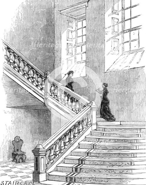 The Royal Visit to Edinburgh: Staircase, Holyrood Palace, 1881.  Creator: Unknown.