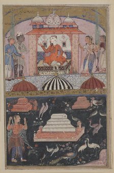 Page from Tales of a Parrot (Tuti-nama): First night: The merchant hears…, c. 1560. Creator: Unknown.