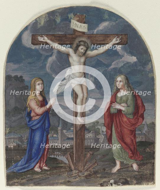 The Crucifixion: Miniature Excised from a Prayer Book, c. 1540-1550. Creator: Unknown.