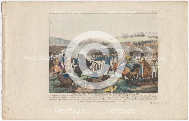 Meeting of Ostrovno, near Vitebsk, on 25 July 1812. Artist: Campe, August Friedrich Andreas (1777-1846)