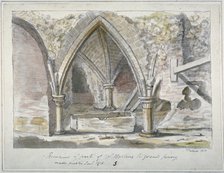 Remains of the Church of St Martin's le Grand, City of London, 1815. Artist: Thomas Prattent