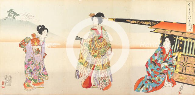 Chiyoda Castle (Album of Women), 1895., 1895. Creator: Chikanobu Yoshu.