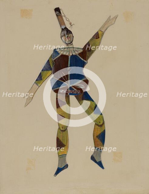 Dancing Doll: Harlequin, c. 1936. Creator: Mina Lowry.