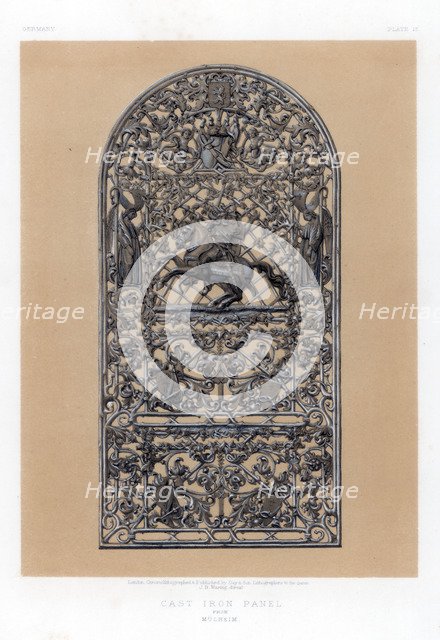 'Cast Iron Panel from Mulheim', Germany, 19th century. Artist: John Burley Waring