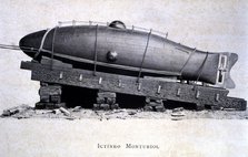 Ictíneo Submarine, built by Narcís Monturiol in 1859, the Ictíneo ready for testing in the port o…