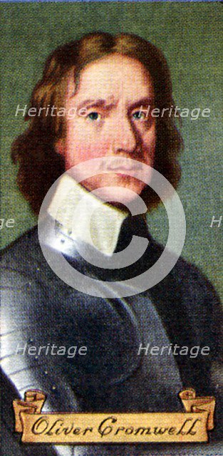 Oliver Cromwell, taken from a series of cigarette cards, 1935. Artist: Unknown