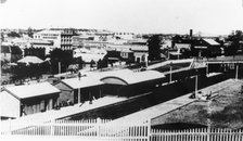 Central Station from Wickham Terrace, Brisbane, Queensland, 1889. Creator: Unknown.