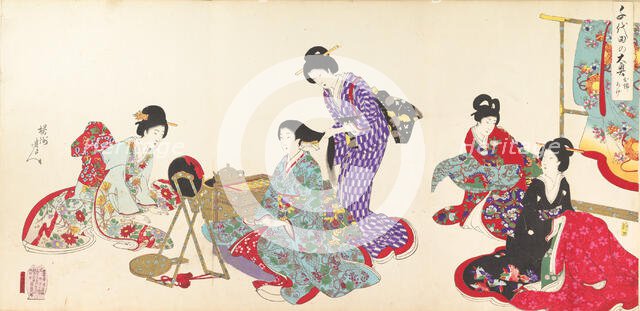 Chiyoda Castle (Album of Women), 1895., 1895. Creator: Chikanobu Yoshu.