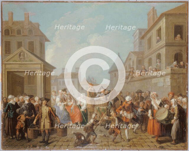 Le Carnaval des rues de Paris, 1757. Creator: Etienne Jeaurat.