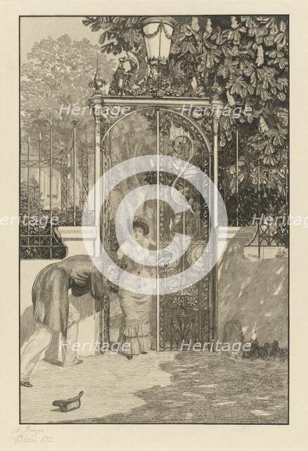 At the Gate (Am Thor), 1887. Creator: Max Klinger.