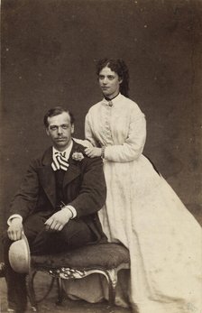 Grand Duke Alexander Alexandrovich of Russia and Princeess Dagmar of Denmark, 1866. Creator: Hansen, Georg Emil (1833-1891).