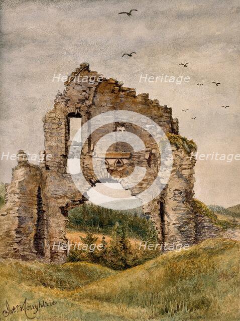 Ruins of Kildrummy Castle, Aberdeenshire, frequented by Sir Patrick Manson, 1889. Creator: James Billington Coughtrie.