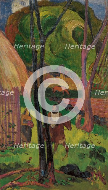 Cavalier devant la case, 1902.