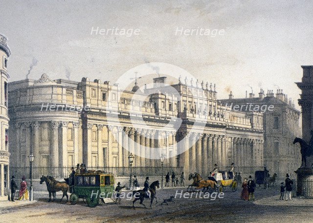 View ofThe Bank of England, City of London, 1854. Artist: Jules Louis Arnout